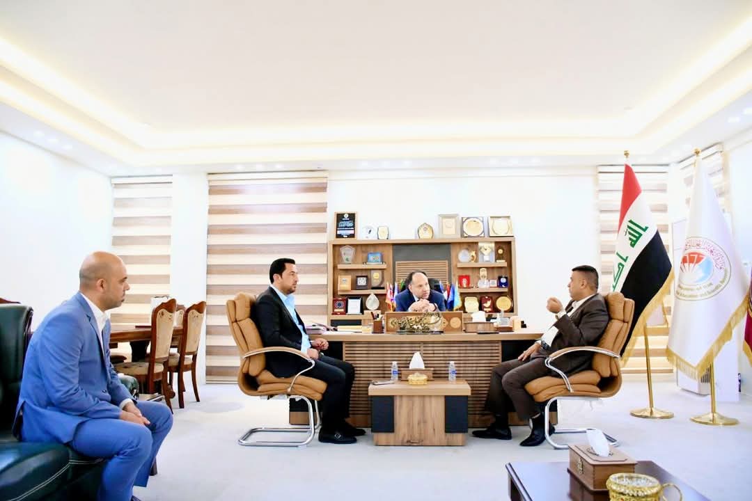 رئيس جامعة الفرات الأوسط التقنية يستقبل مدير توزيع كهرباء النجف الأشرف